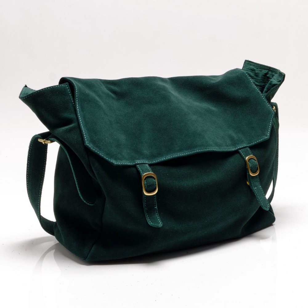 Free People Deep Green Suede Shoulder Bag - Picture 8 of 10